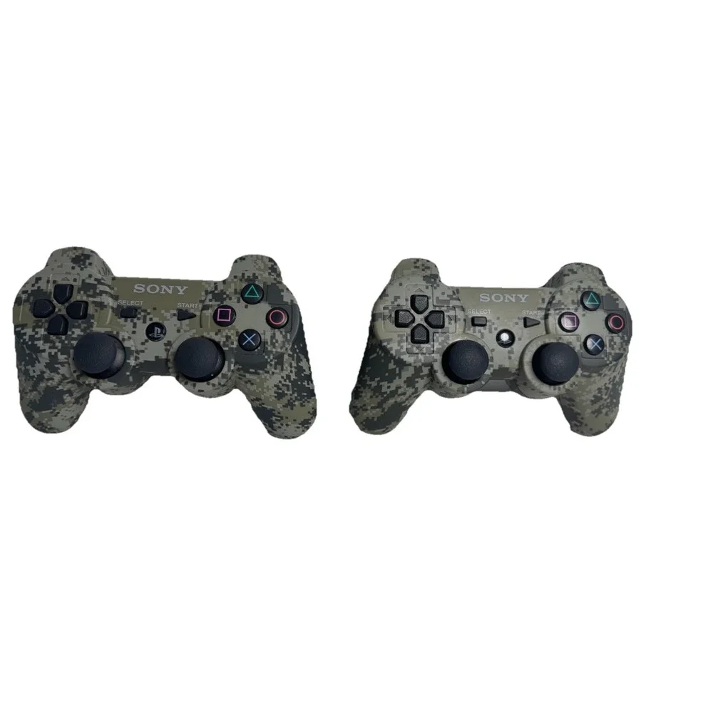 Two SONY PlayStation 3 Dualshock 3 Wireless Controller Urban Camouflage (Tested)